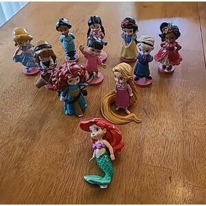 Disney Animators Princess Collection Figure Lot of 11 Snow White Ariel Mulan